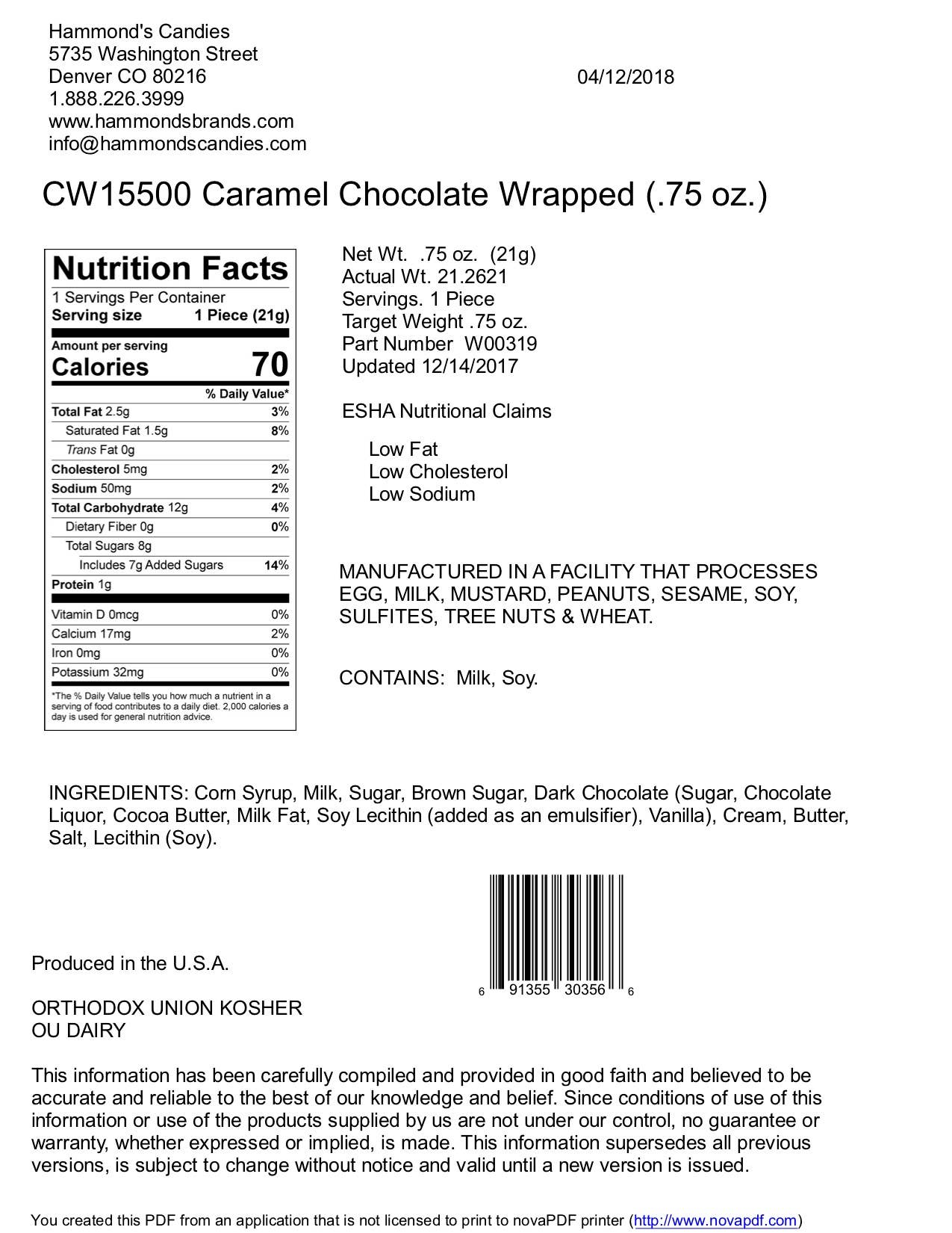Handmade Natural Chocolate Caramels