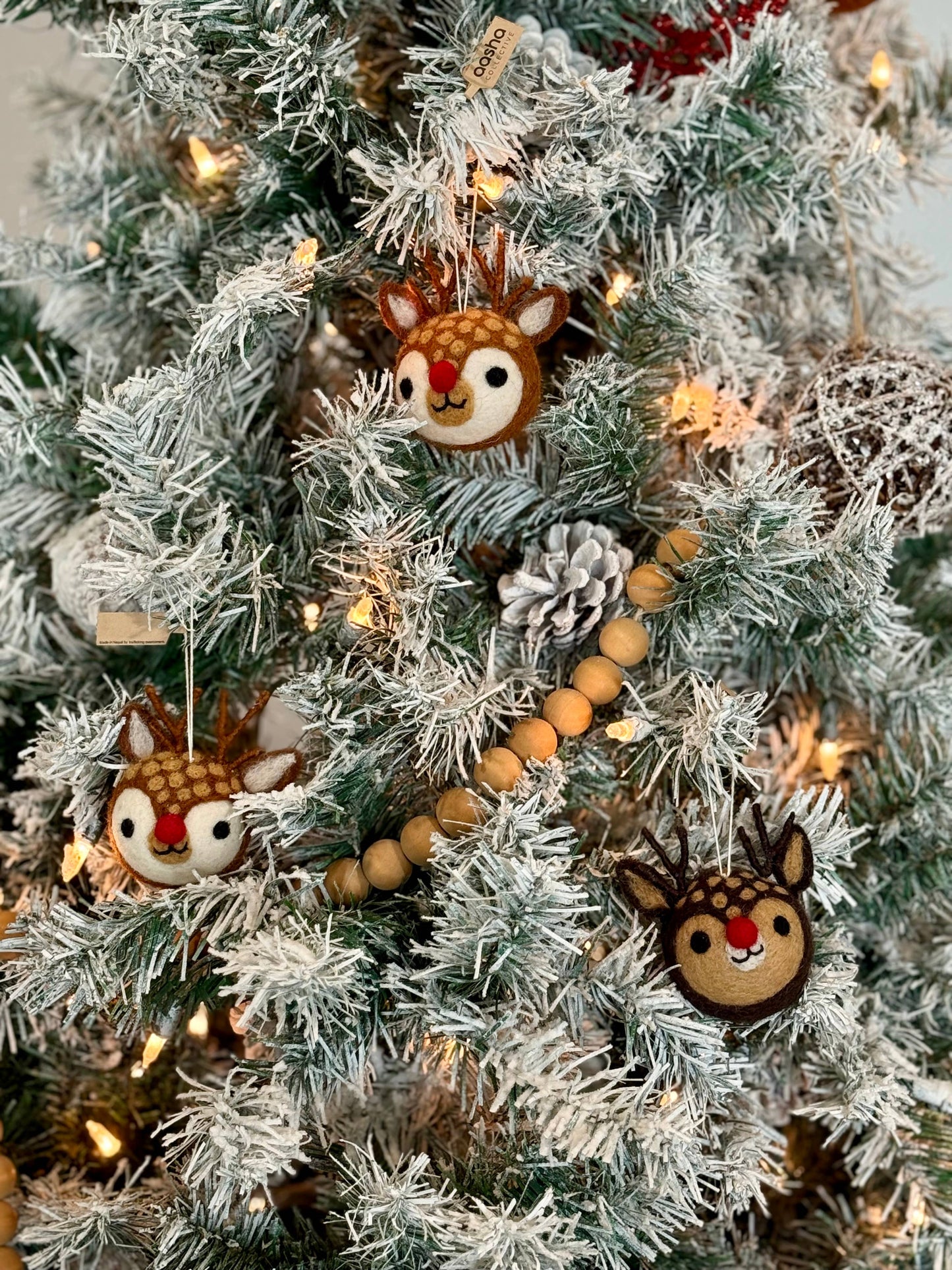 Rudolph (Light Brown) / Handmade Christmas Ornament
