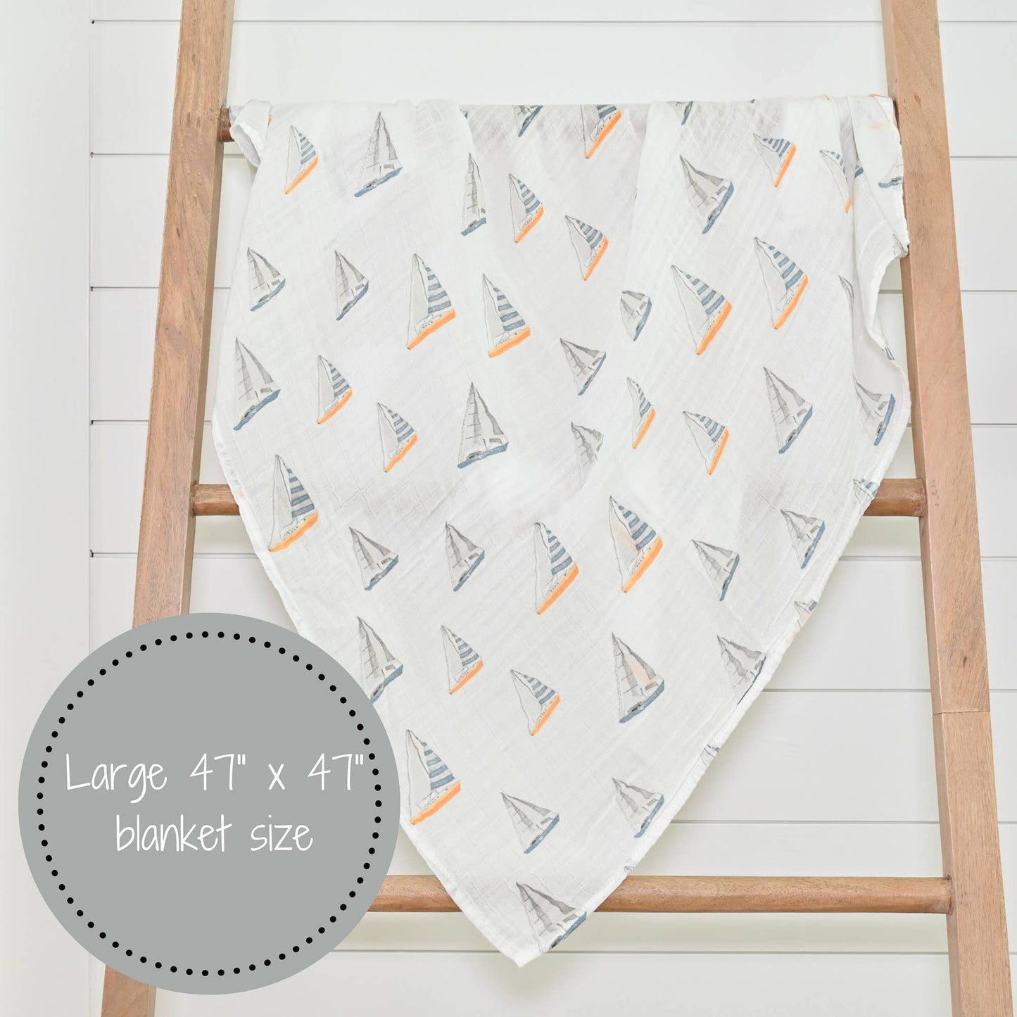 Muslin Swaddling Blanket - Sailing