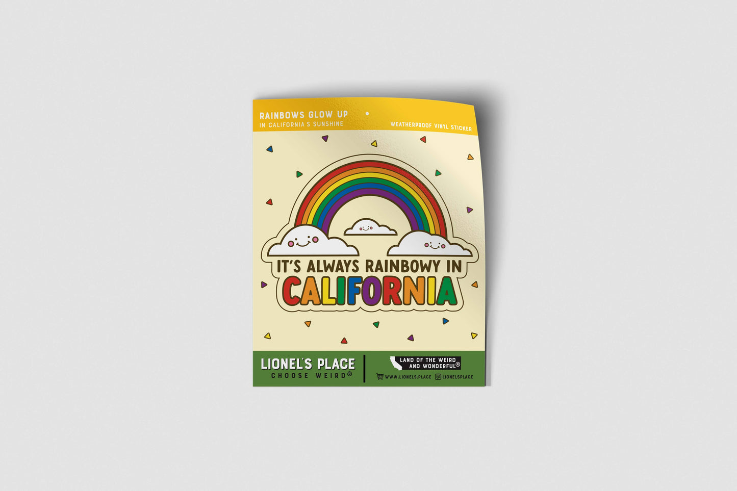 It's Always Rainbowy in California - Sticker