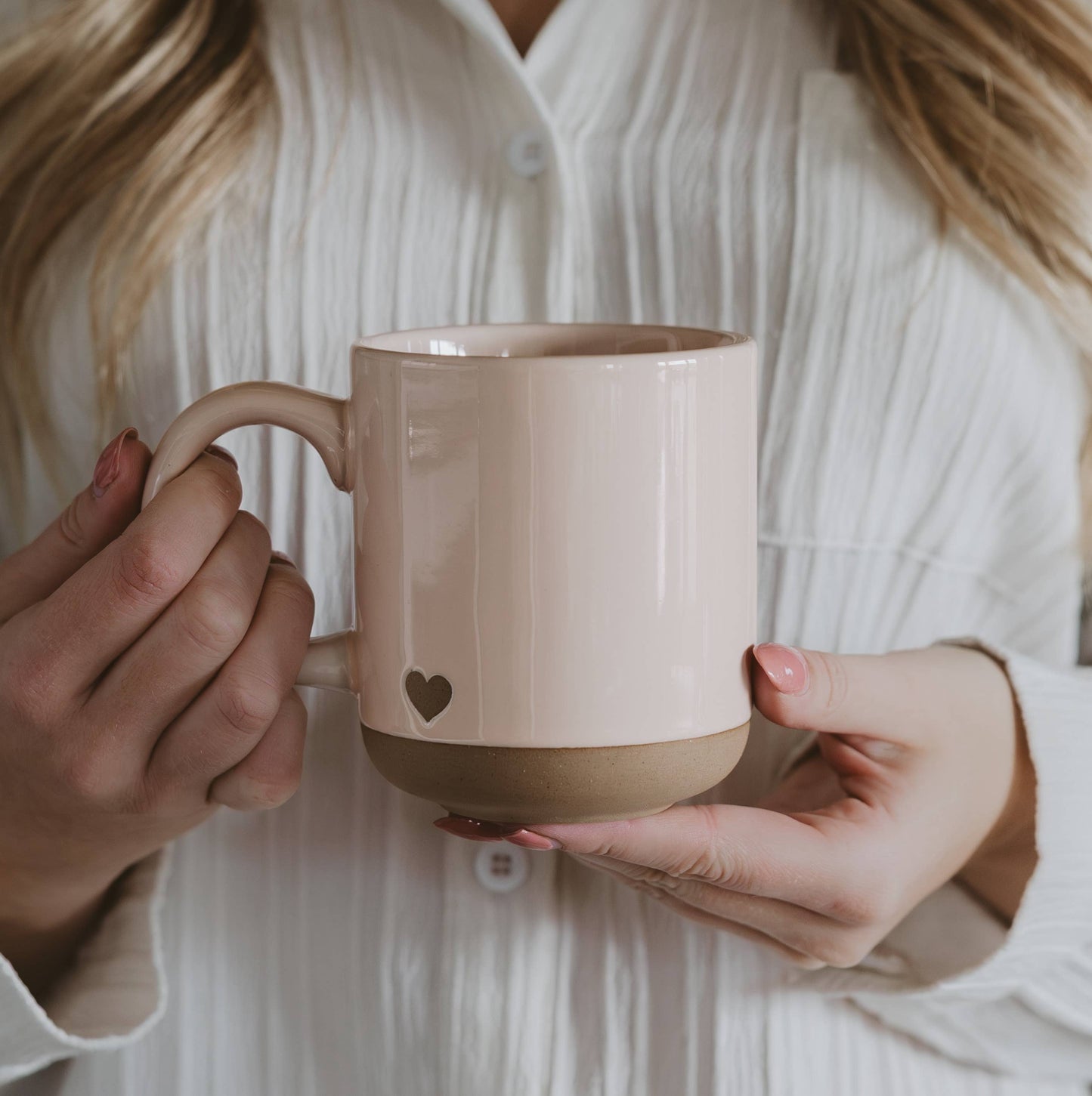 Pink Heart - Stoneware Mug