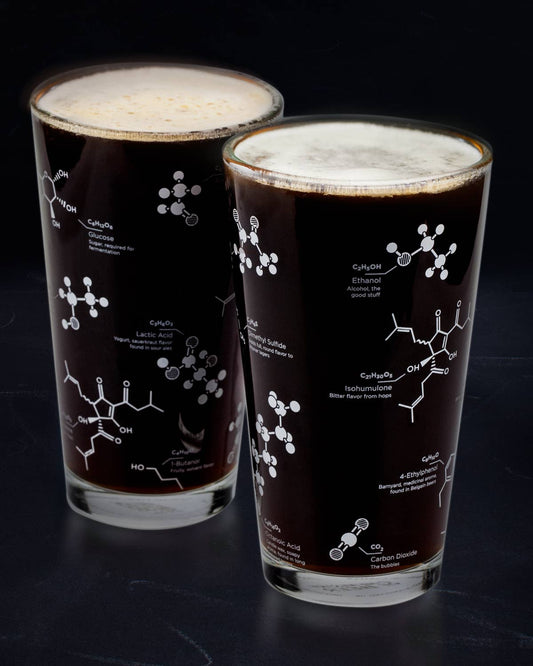 The Science of Beer Pint Glass - Set of 2