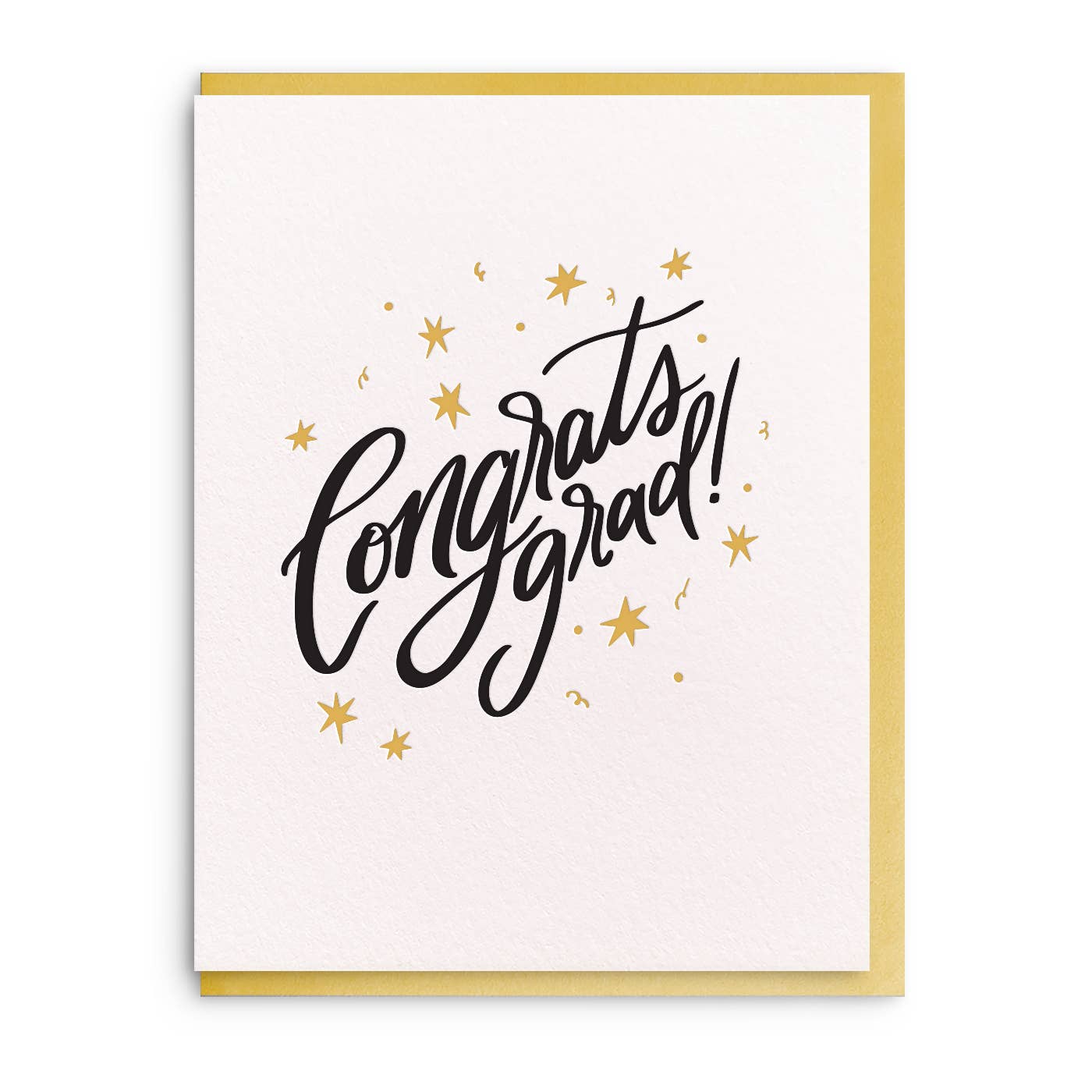 Congrats Grad - Letterpress Graduation Card – Golden Circle