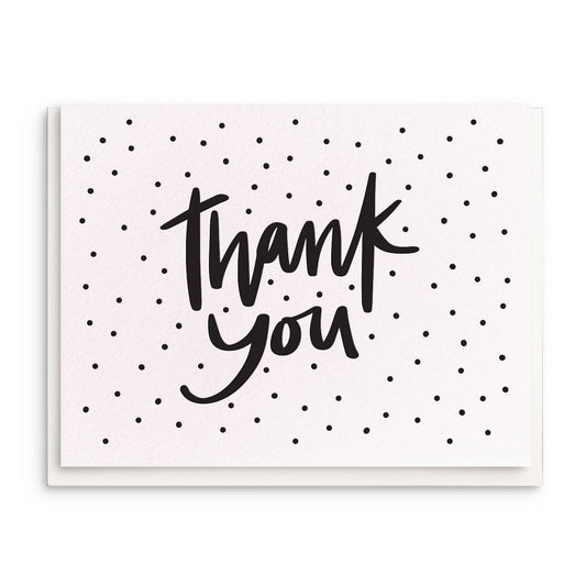 Thank You Dots - Letterpress Thank You Greeting Card