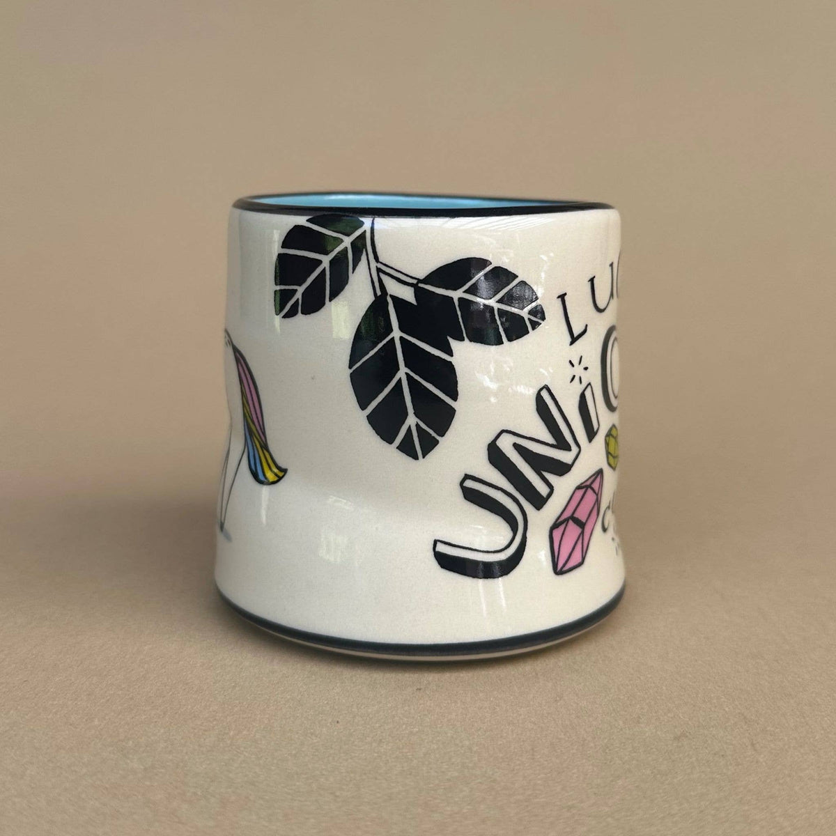 Lucky Unicorn Cup - Medium Ceramic Christmas Holiday Mug