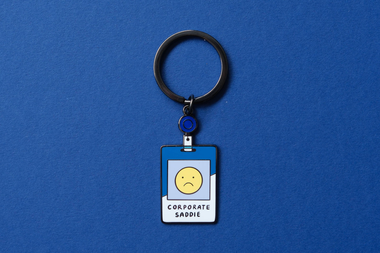 Corporate Saddie Enamel Keychain