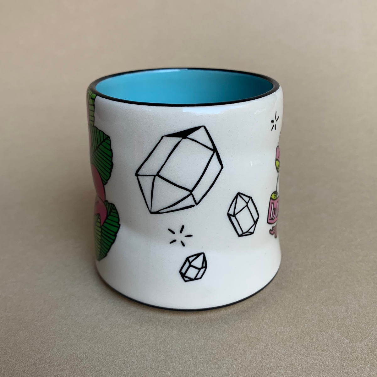 Lucky Bunny Cup - Medium Ceramic Christmas Holiday Mug