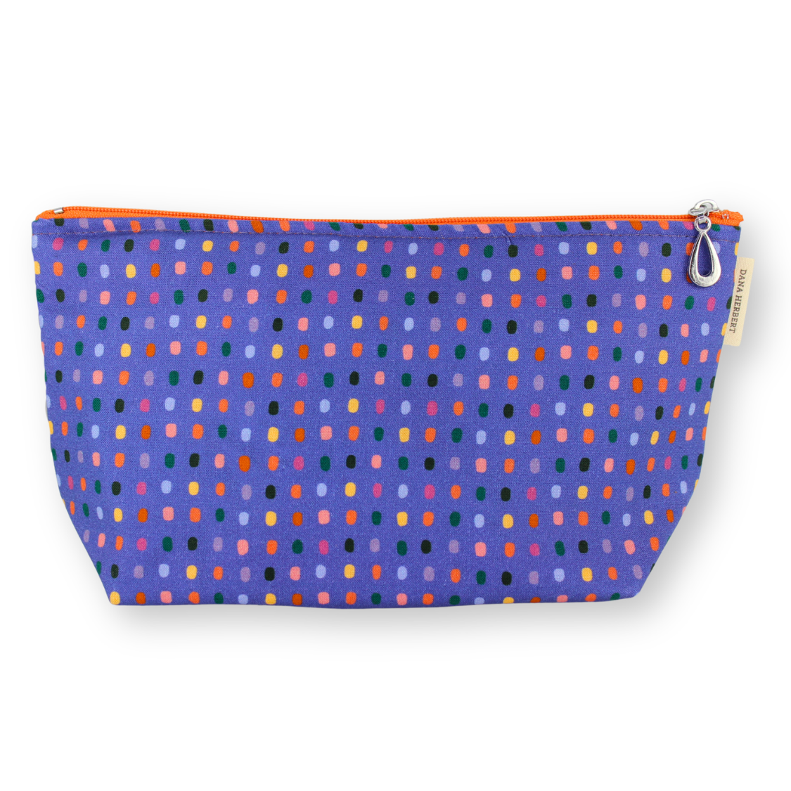 The Medium Makeup Bag | Lined Zip Pouch | Cotton