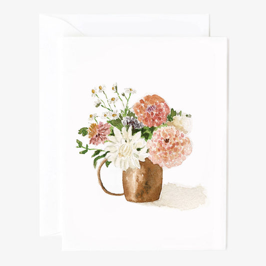 Dahlia bouquet notecard