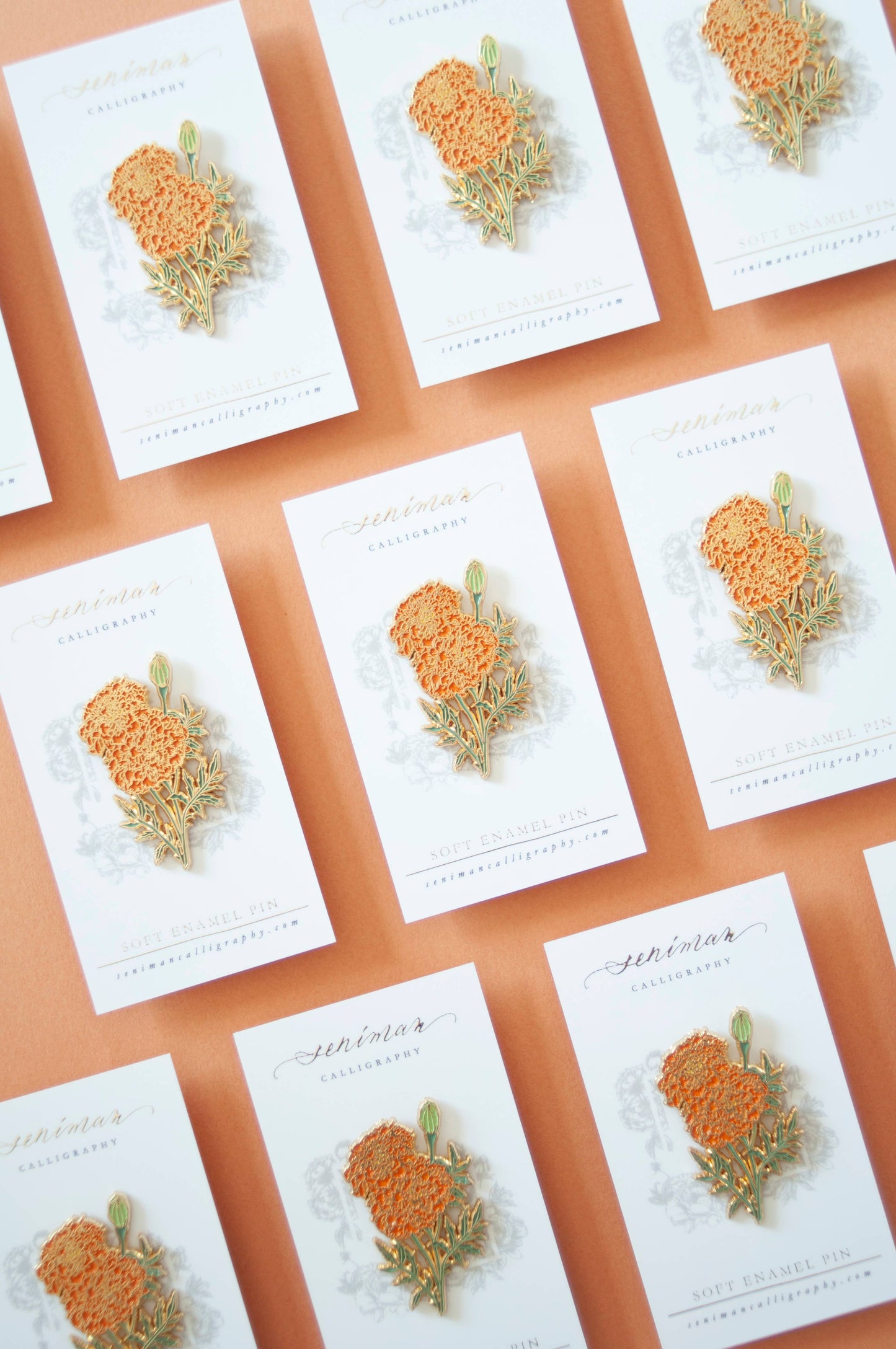 Marigold Enamel Pin