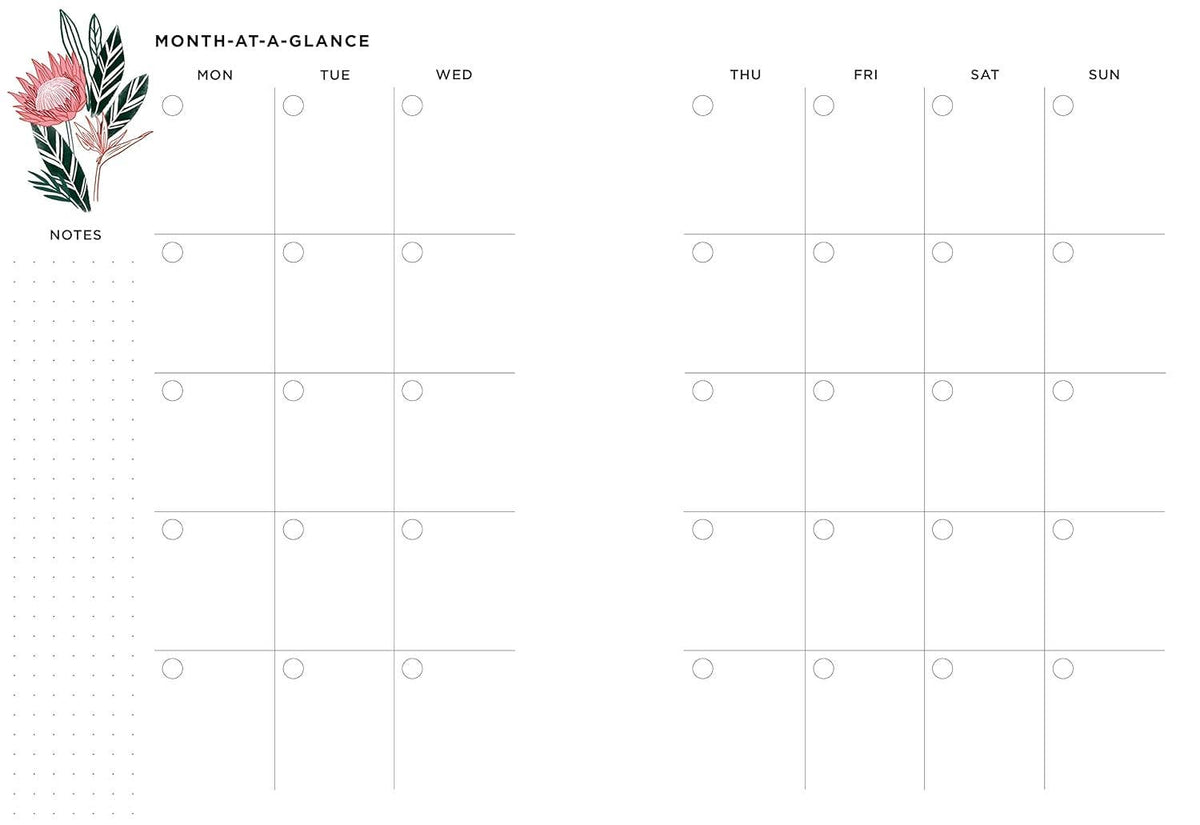 52 Lists Planner Undated 12-month Monthly/Weekly Spiralbound