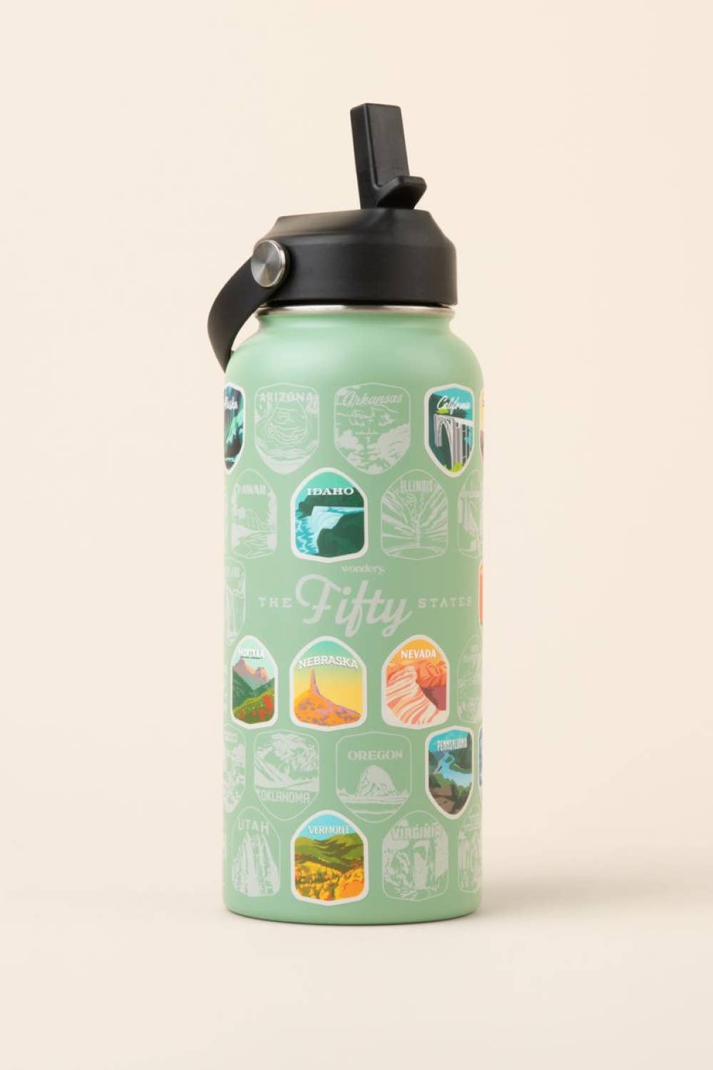 Fifty States Bucket List Bottle - Adventure Bucket List - 32oz Bottle