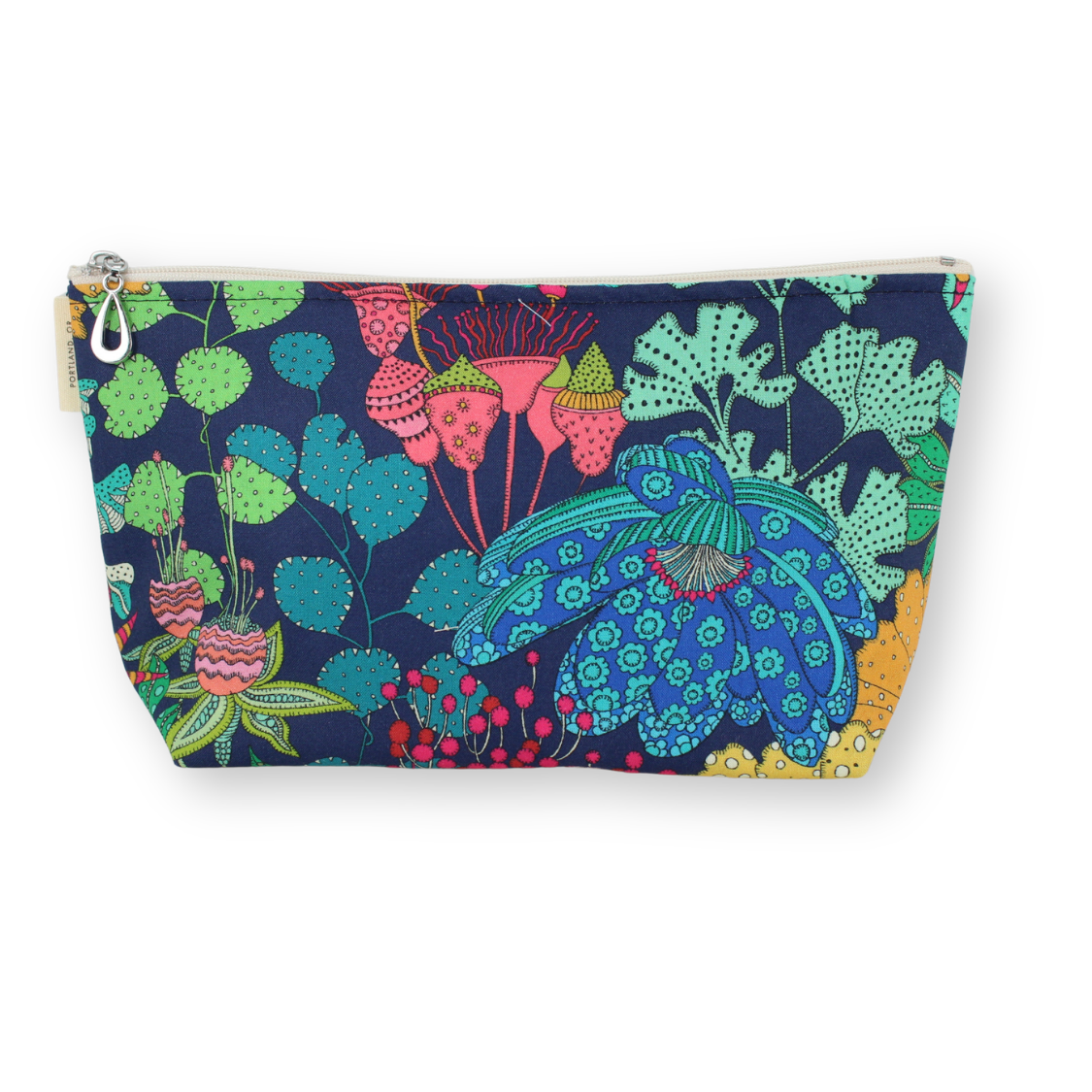 The Medium Makeup Bag | Lined Zip Pouch | Cotton