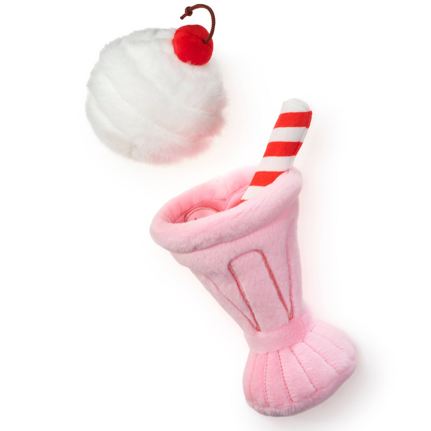 Strawberry Milkshake Interactive Snuffle Dog Toy