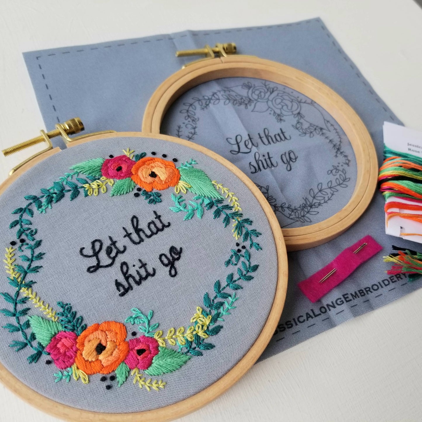 Let That Shit Go - Beginner Embroidery Kit