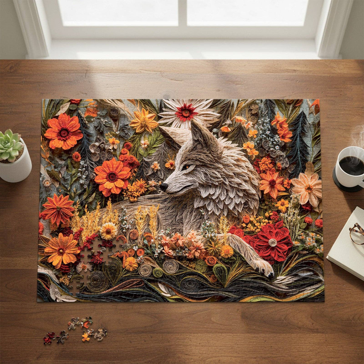 No. 15 - Wildflower Wolf - 1000 Piece