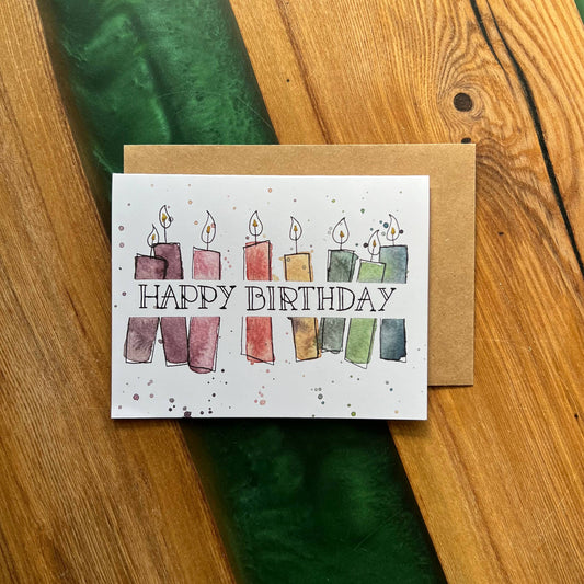 Happy Birthday Card - Candles
