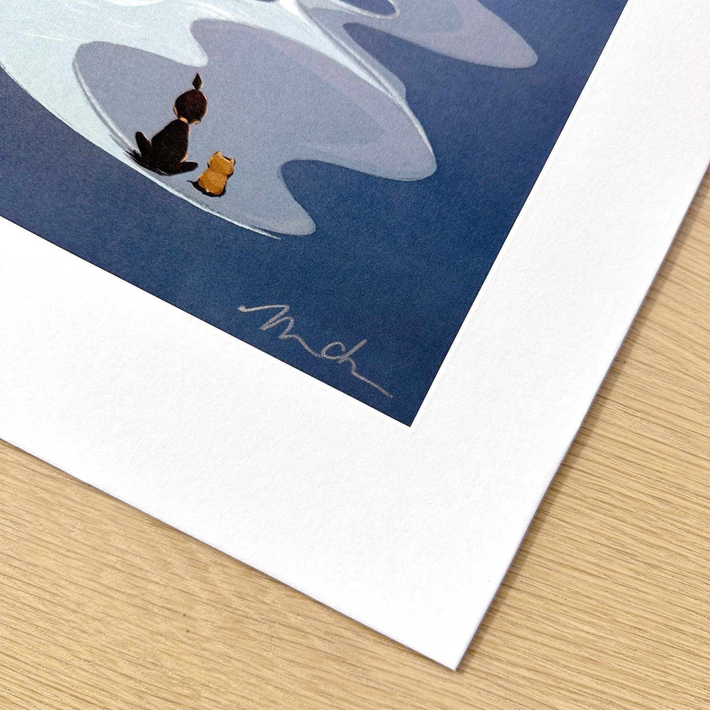 Moonlit Meditation Art Print (Matted 11x14, Unframed)