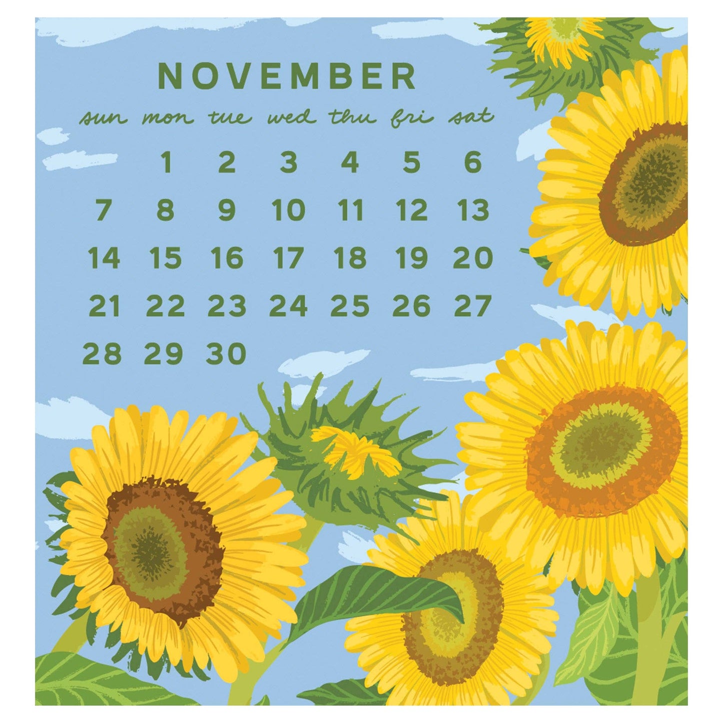 2027 Flower Power Mini Calendar